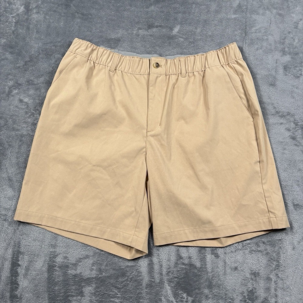WOWIE Daily Short Mens XL Tan Stretch Golf Casual Elastic Waist Performance
